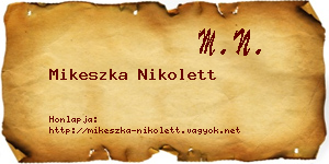 Mikeszka Nikolett névjegykártya